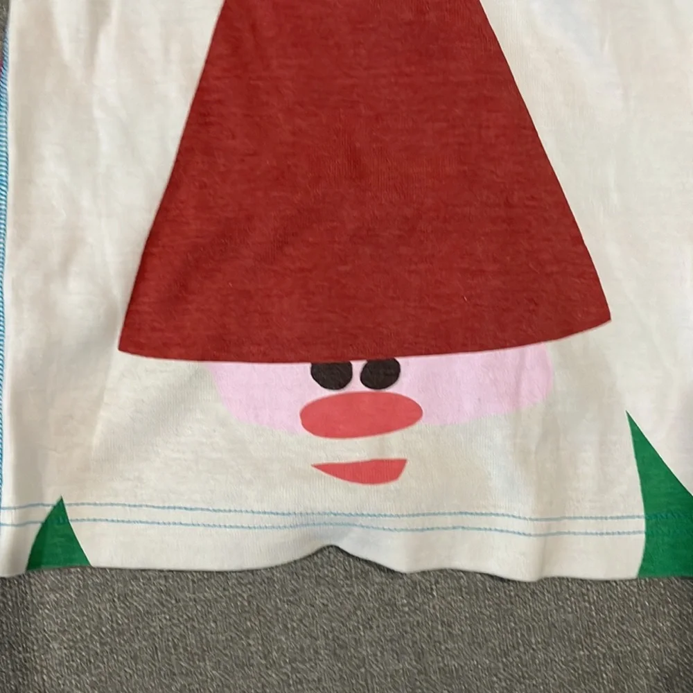 Hanna Andersson Red and Turquoise Stripe Gnome Pajama Top